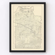 Clay County Vintage Map 1882