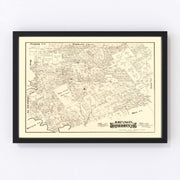 Johnson County Vintage Map 1888