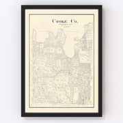 Cooke County Vintage Map 1899