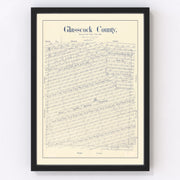 Glasscock County Vintage Map 1899