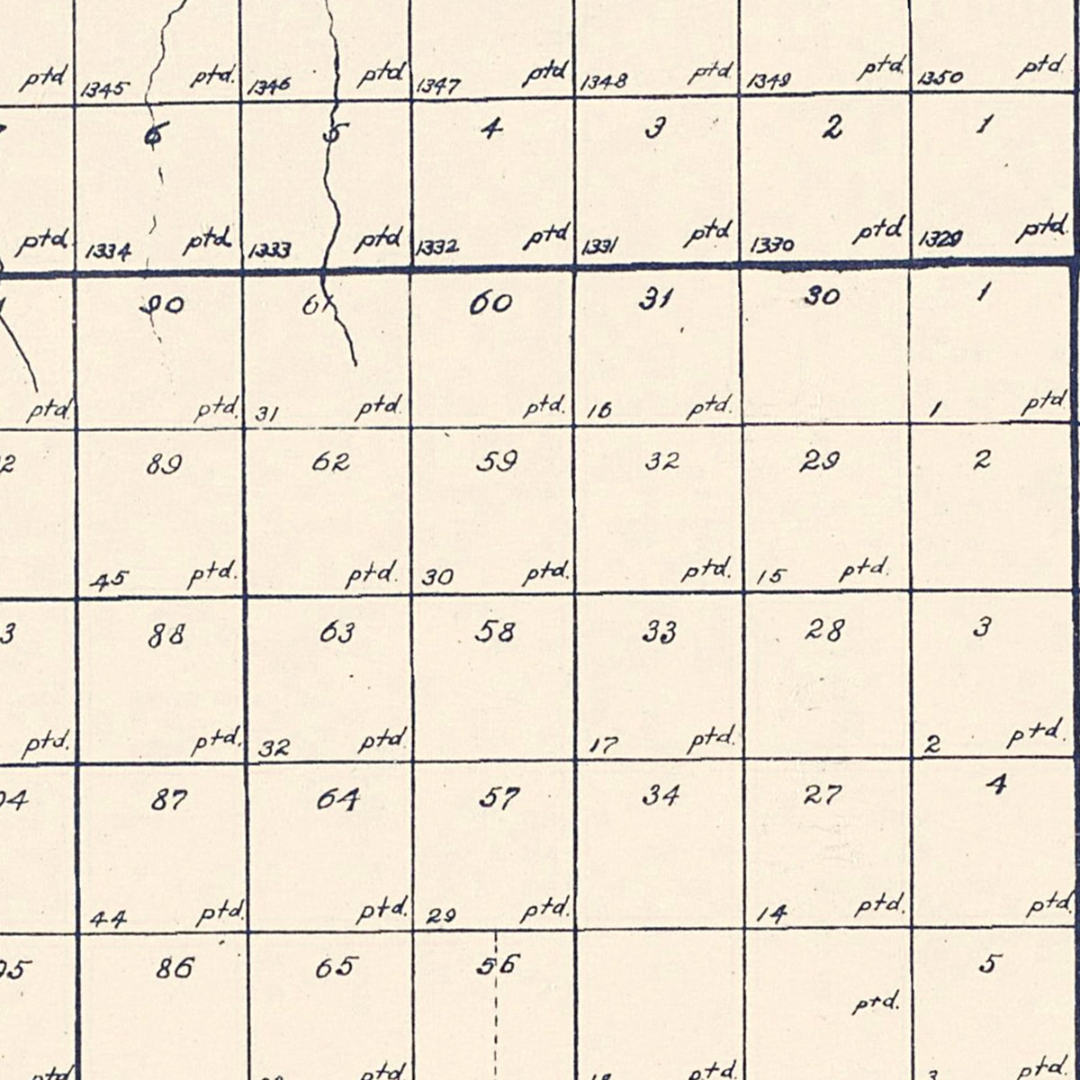 Restored historic details from the 1898 county map of Carson County, Texas