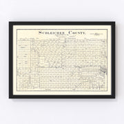 Schleicher County Vintage Map 1898