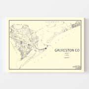 map of Galveston Cou