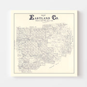 map of Eastland Coun