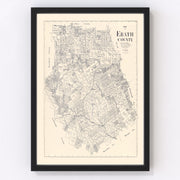 Erath County Vintage Map 1896
