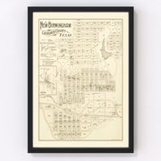 New Birmingham Vintage Map 1891