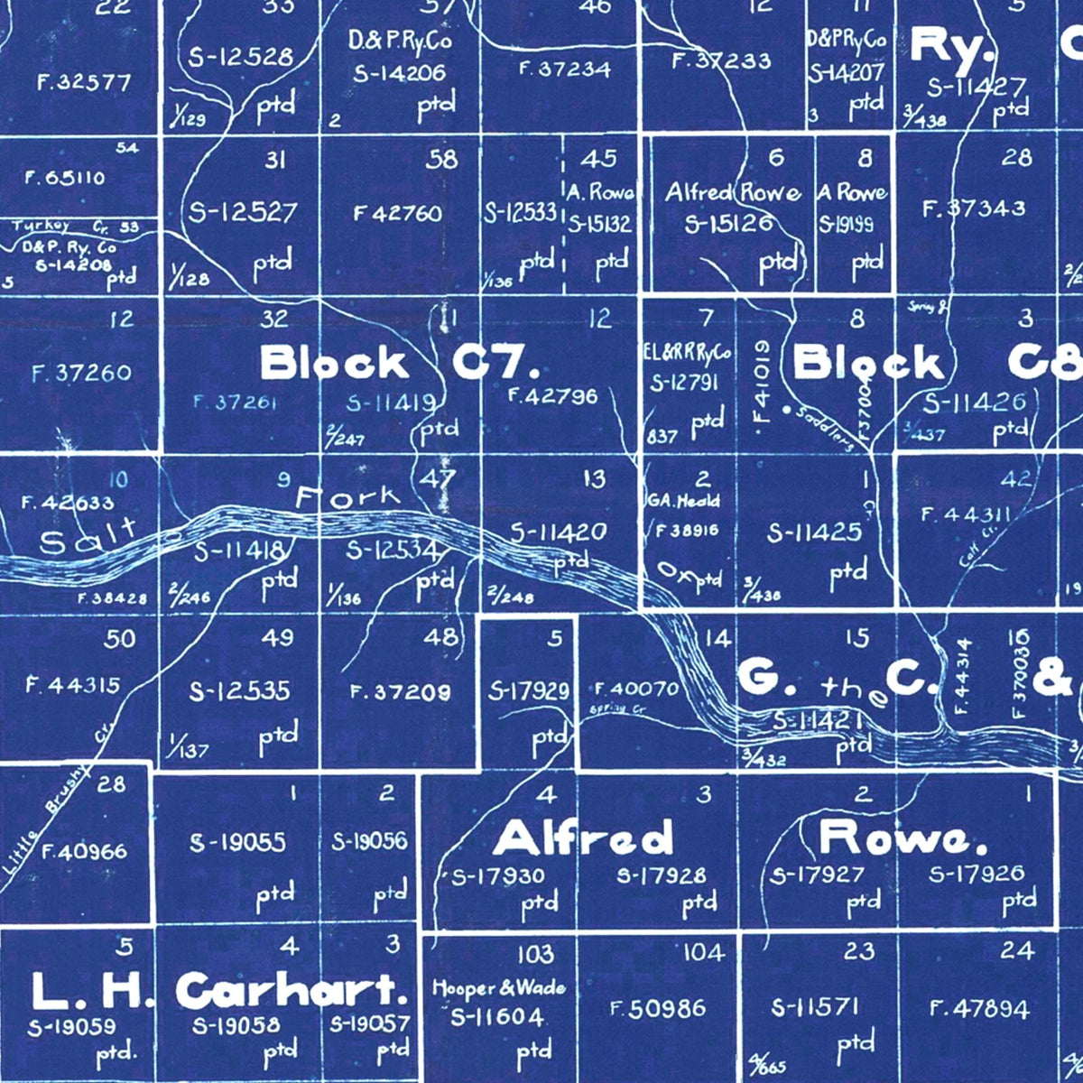 Restored historic details from the 1904 county map of Donley County, Texas