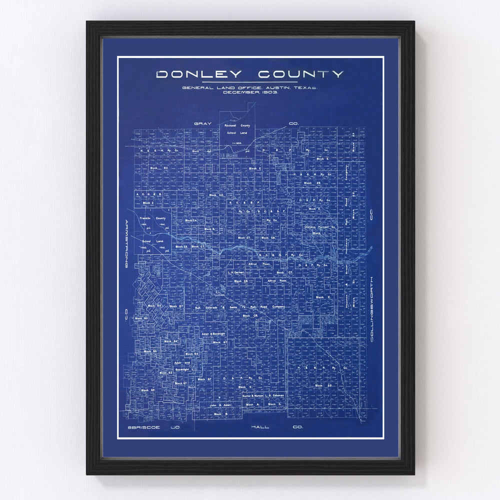 Donley County Vintage Map 1904