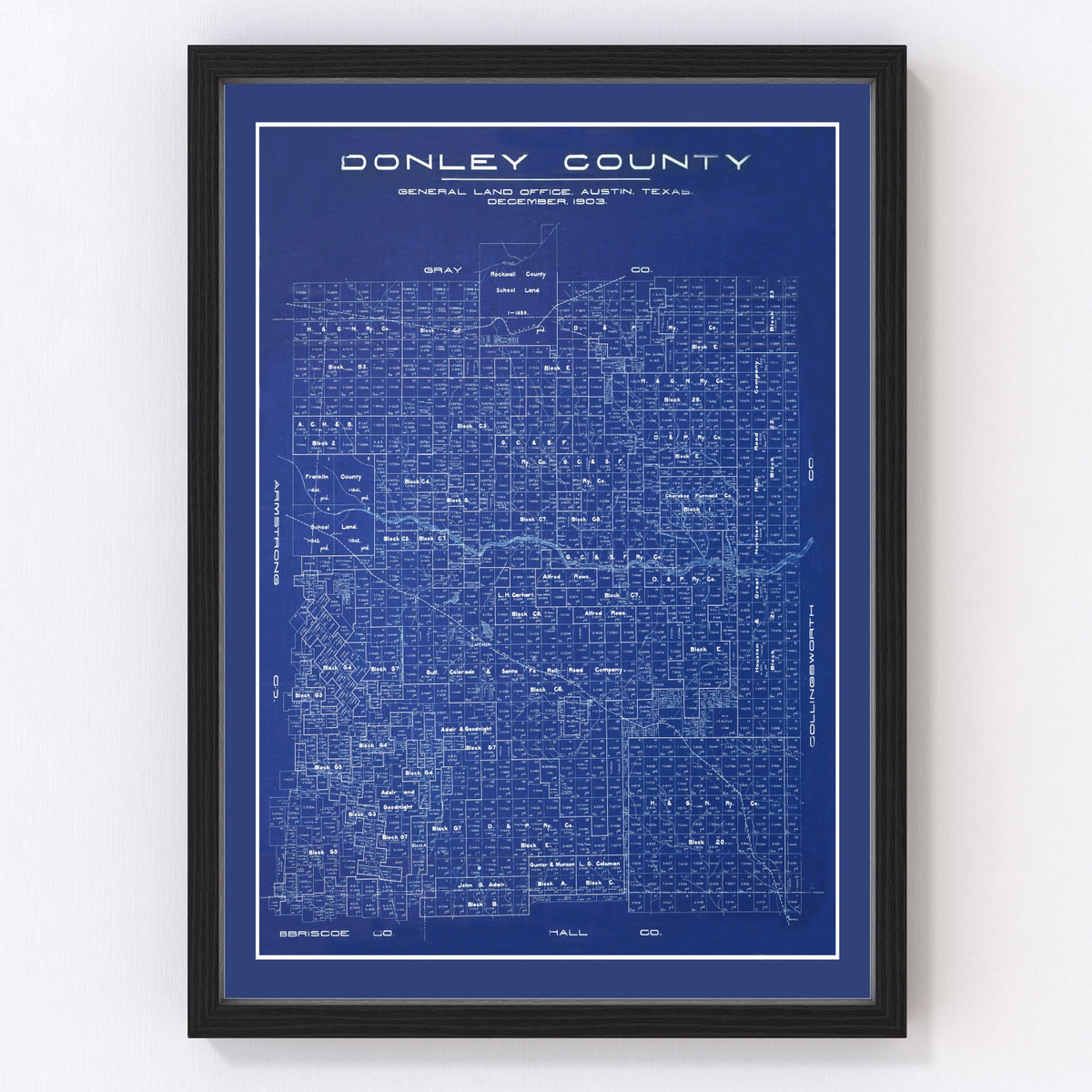Donley County Vintage Map 1904