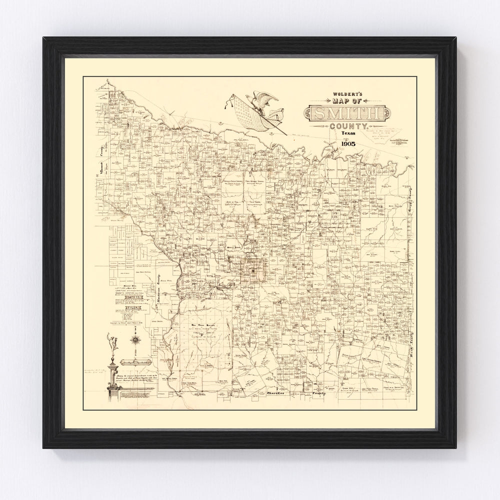 Smith County Vintage Map 1905