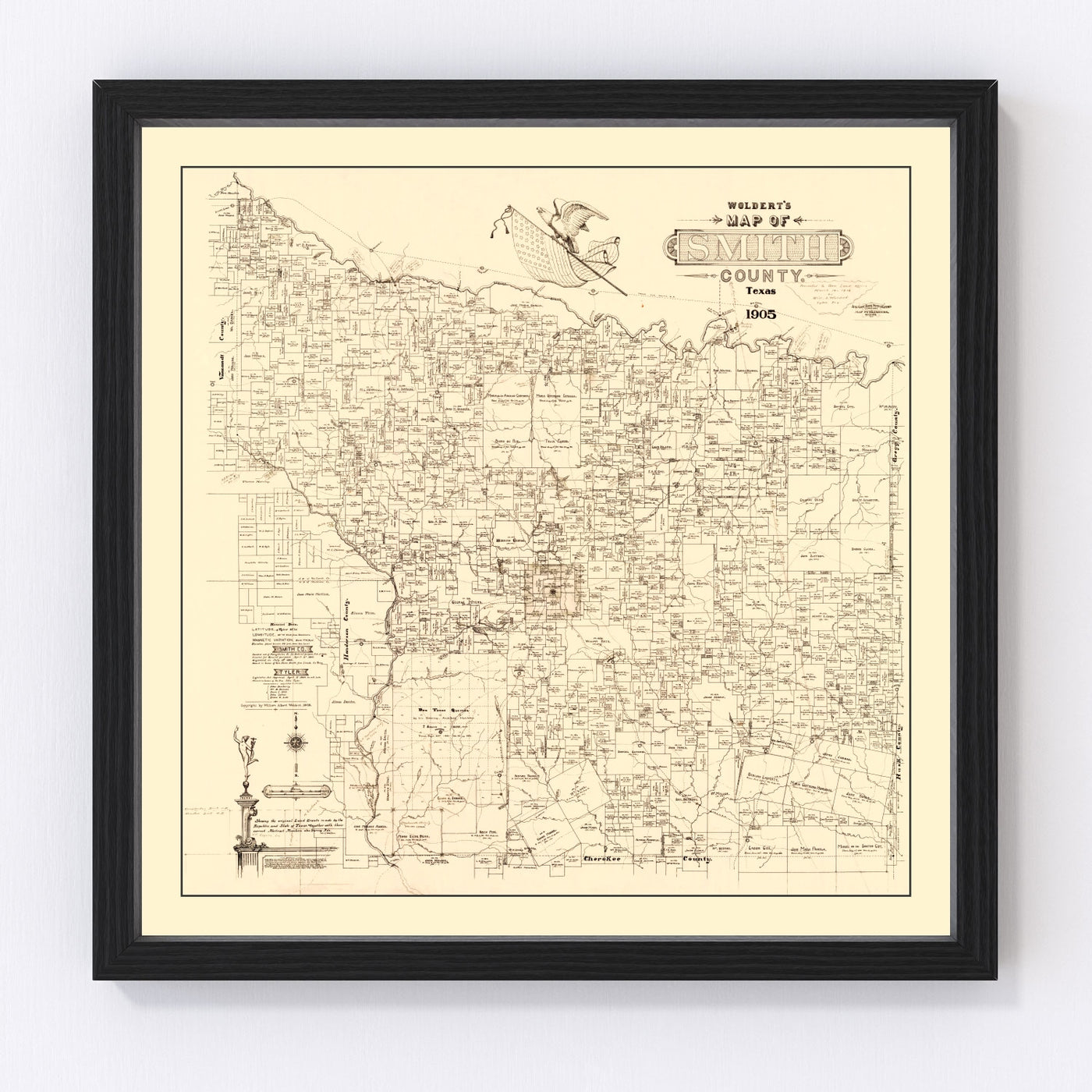 Smith County Vintage Map 1905
