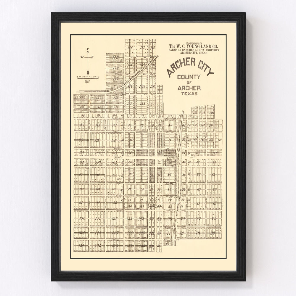 Archer Vintage Map 1921