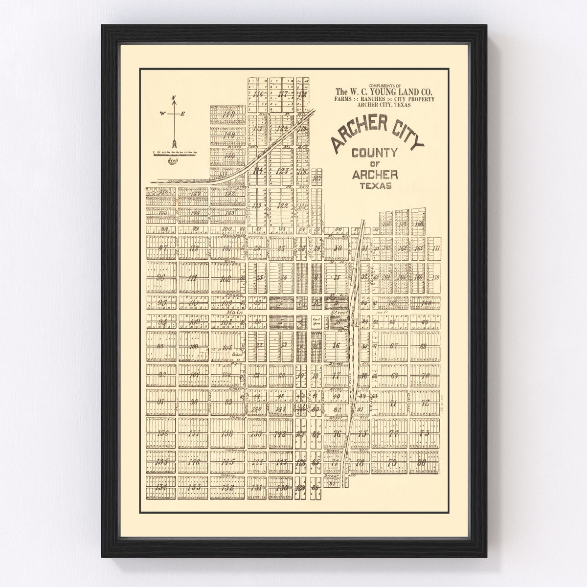Archer Vintage Map 1921