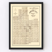 Archer Vintage Map 1921