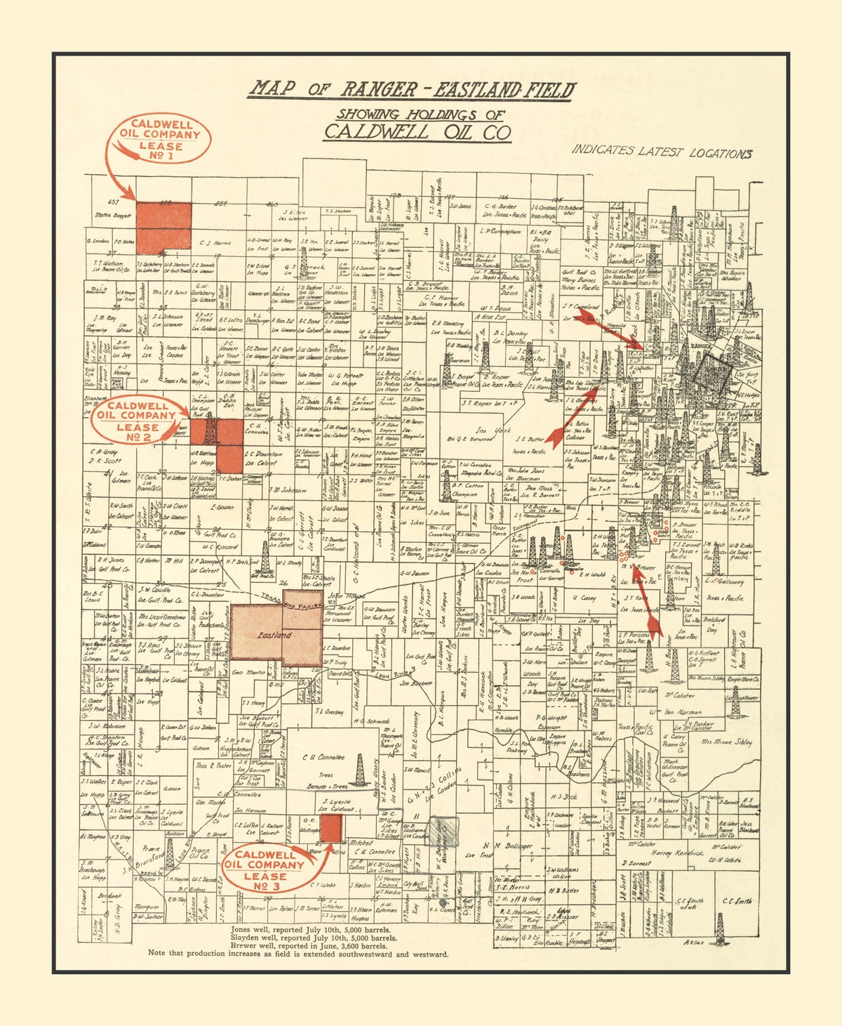 Preview of Vintage Map of Ranger, Texas 1918