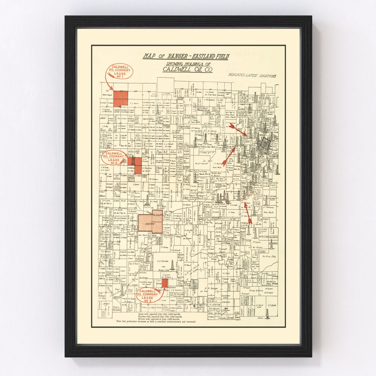 Ranger Vintage Map 1918