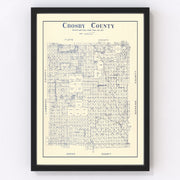 Crosby County Vintage Map 1927