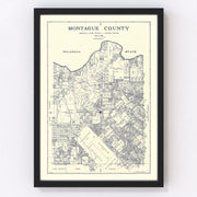 Montague County Vintage Map 1924