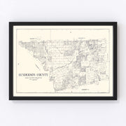 Henderson County Vintage Map 1922