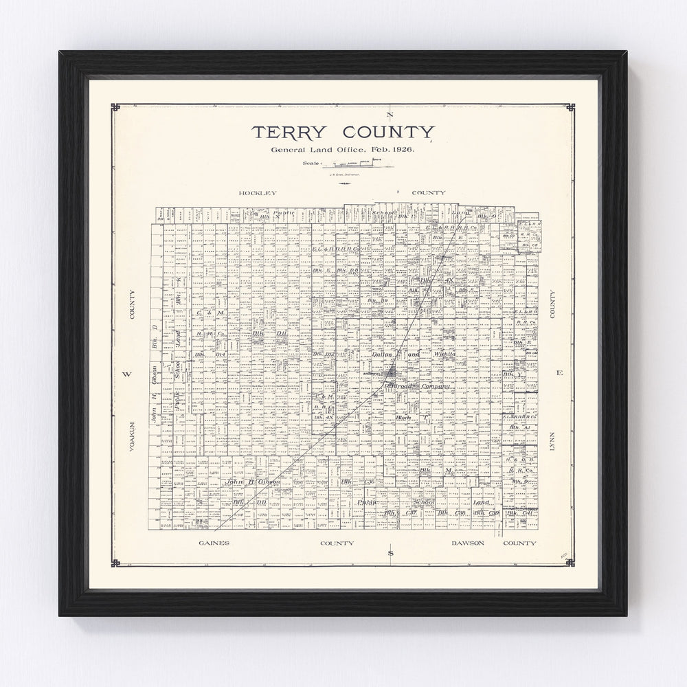 Terry County Vintage Map 1926