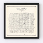 Terry County Vintage Map 1926