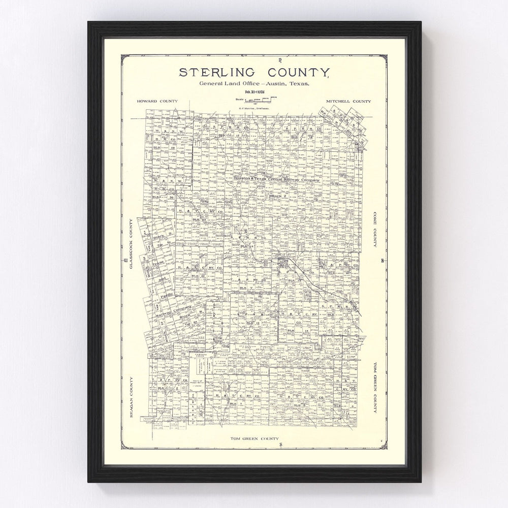Sterling County Vintage Map 1926