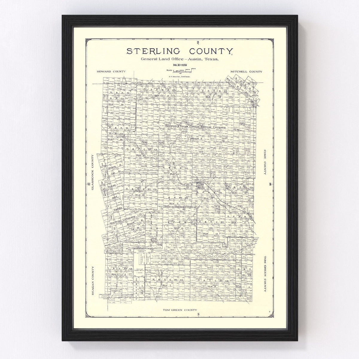 Sterling County Vintage Map 1926