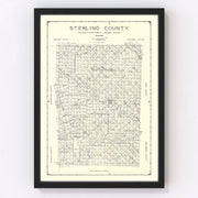 Sterling County Vintage Map 1926