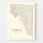map of El Paso Count