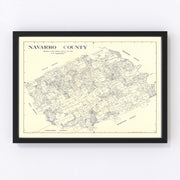Navarro County Vintage Map 1924