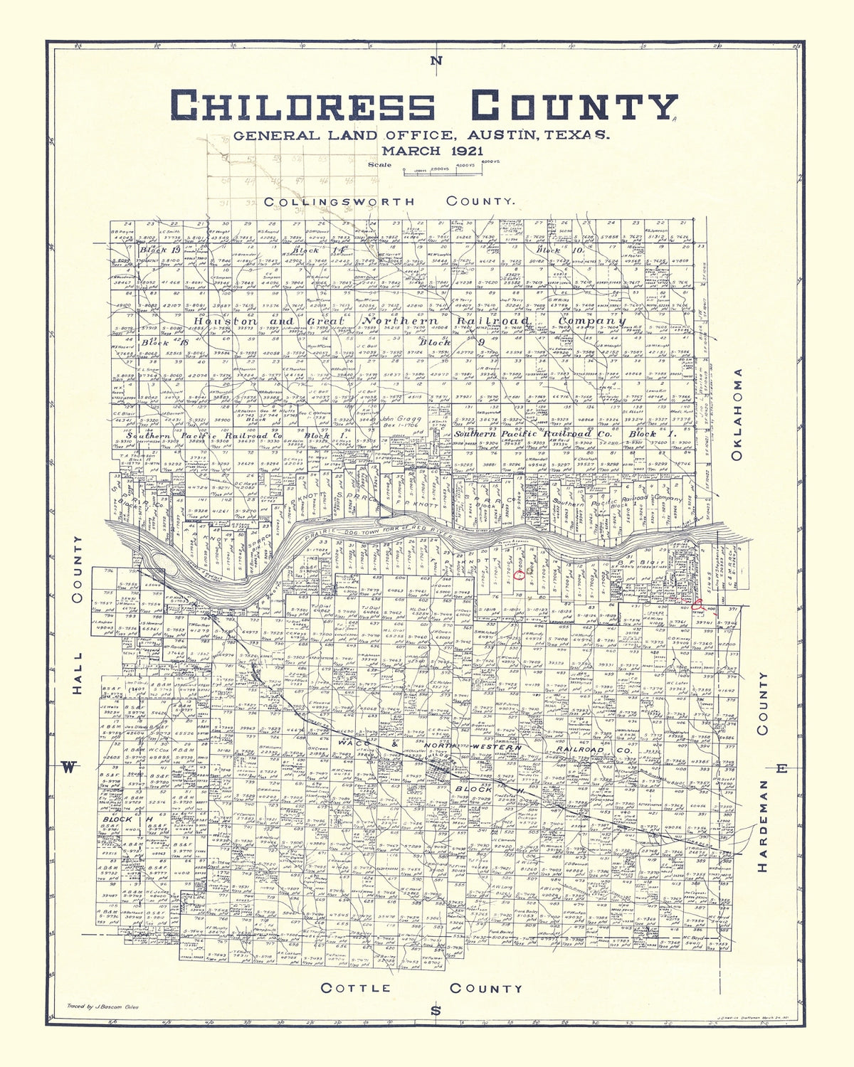 Preview of Vintage Map of Childress County, Texas 1921