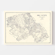 map of Hill County