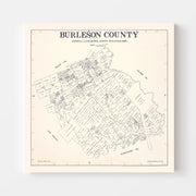 map of Burleson Coun