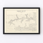 Oldham County Vintage Map 1925