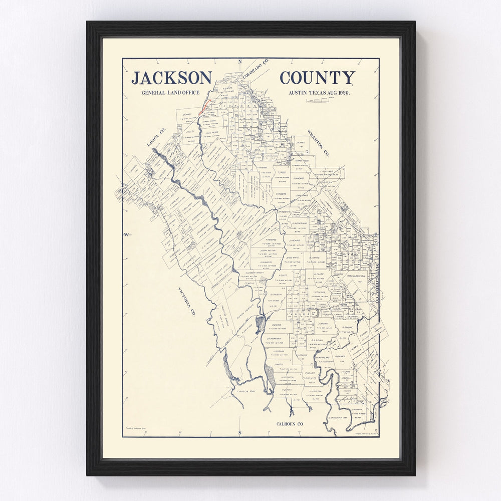 Jackson County Vintage Map 1920