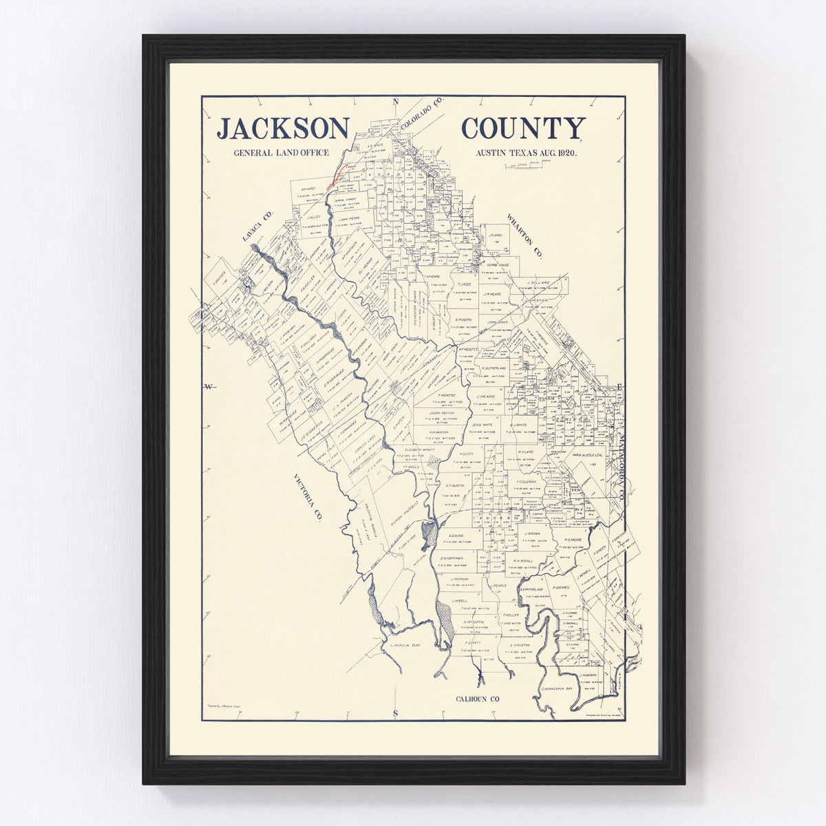 Jackson County Vintage Map 1920