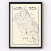 Jackson County Vintage Map 1920