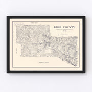 Kerr County Vintage Map 1923