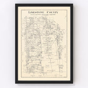 Limestone County Vintage Map 1922