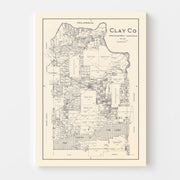 map of Clay County