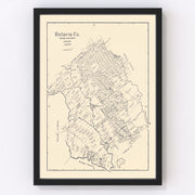 Victoria County Vintage Map 1921