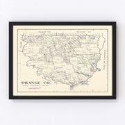 Orange County Vintage Map 1921