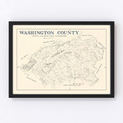 Washington County Vintage Map 1920