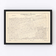 Andrews County Vintage Map 1925