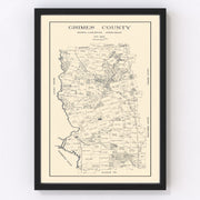 Grimes County Vintage Map 1922