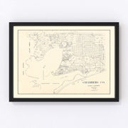 Chambers County Vintage Map 1922