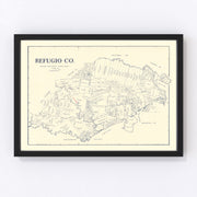 Refugio County Vintage Map 1921