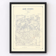 Jack County Vintage Map 1925