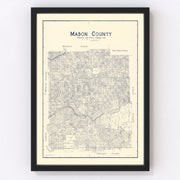 Mason County Vintage Map 1921