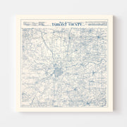 map of Tarrant Count